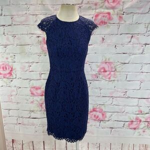 Shoshanna Navy Lace Mini Dress